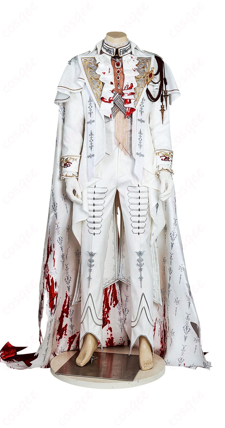 シン衣装の正面全景。コートとマントのシルエットが分かる商品写真