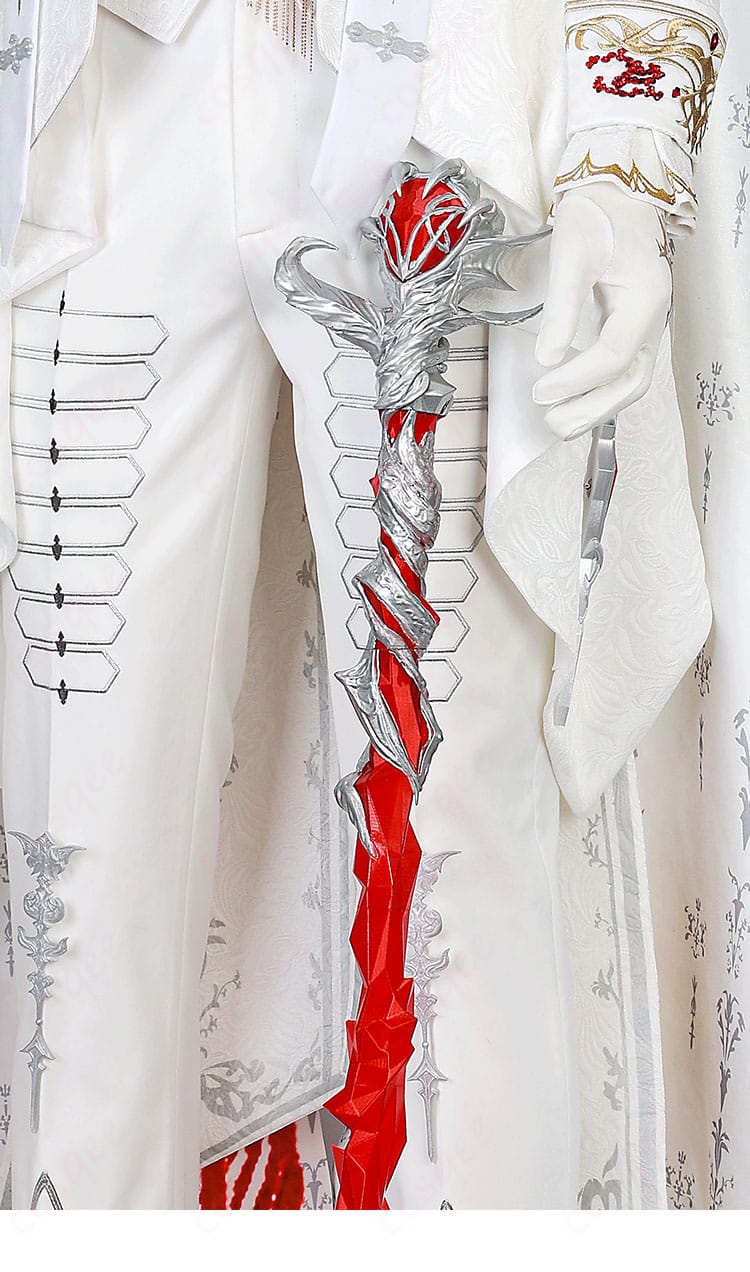 飾り物と固定パーツの詳細。スナップと面ファスナーの位置が分かる画像