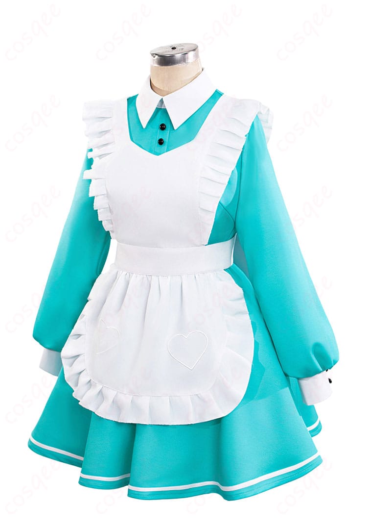 初音ミク 不思議の国ver. メイド衣装の側面シルエットとパフ袖ライン