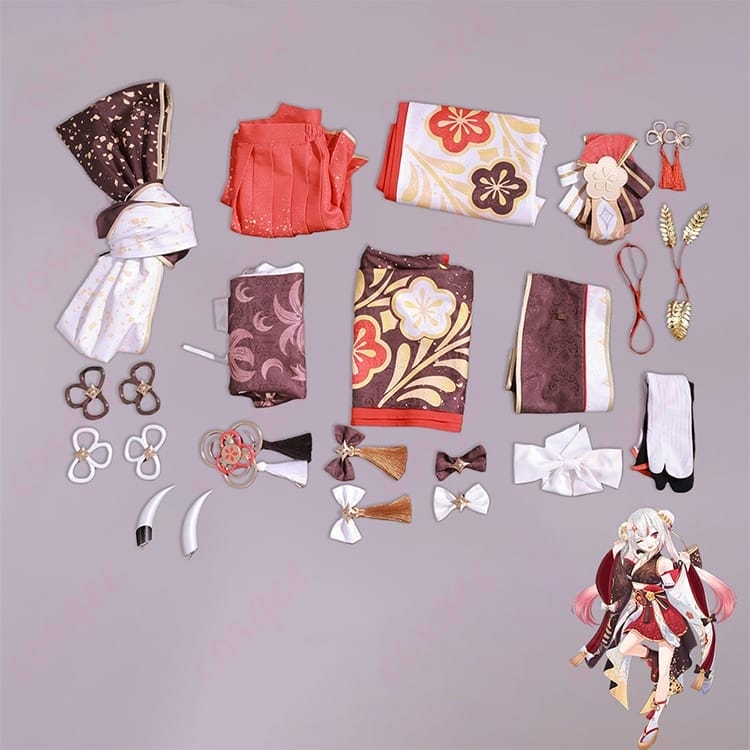 百鬼あやめ 7周年「天女繚華 花吹雪」高再現和装コスプレ｜軽やかで華やか、撮影に最適 - 7枚目の画像