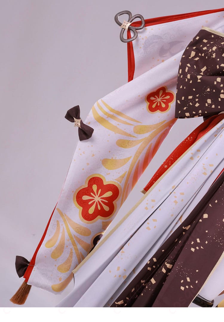 百鬼あやめ衣装の左袖と袖口装飾ディテールのアップ