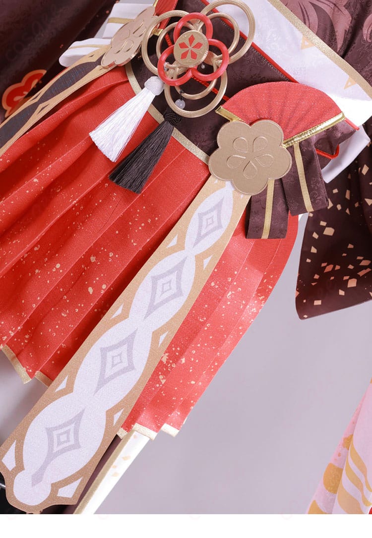 百鬼あやめ衣装の腰部アクセサリーの留め具と意匠