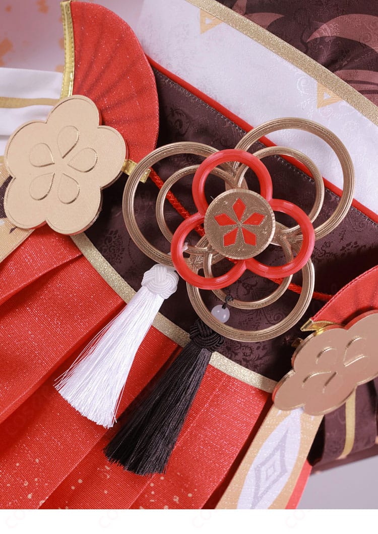 百鬼あやめ衣装のコルセットベルト装飾の質感と金具