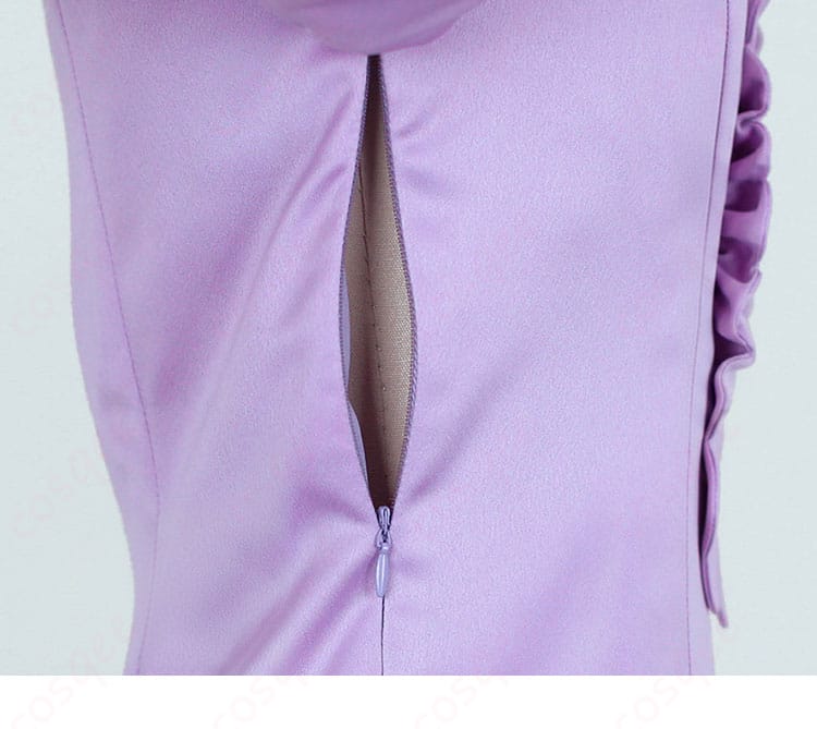 ユカリ衣装のサイドファスナー部分拡大。着脱しやすい設計