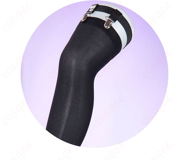 太もも飾りとソックスのデザイン・装着位置