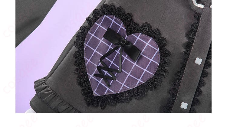 ハートモチーフ装飾の近接ディテール