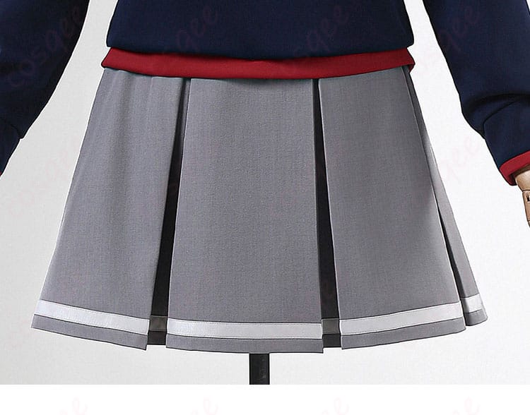 沙条綾香コスプレ スカート裾とプリーツの装飾ディテール