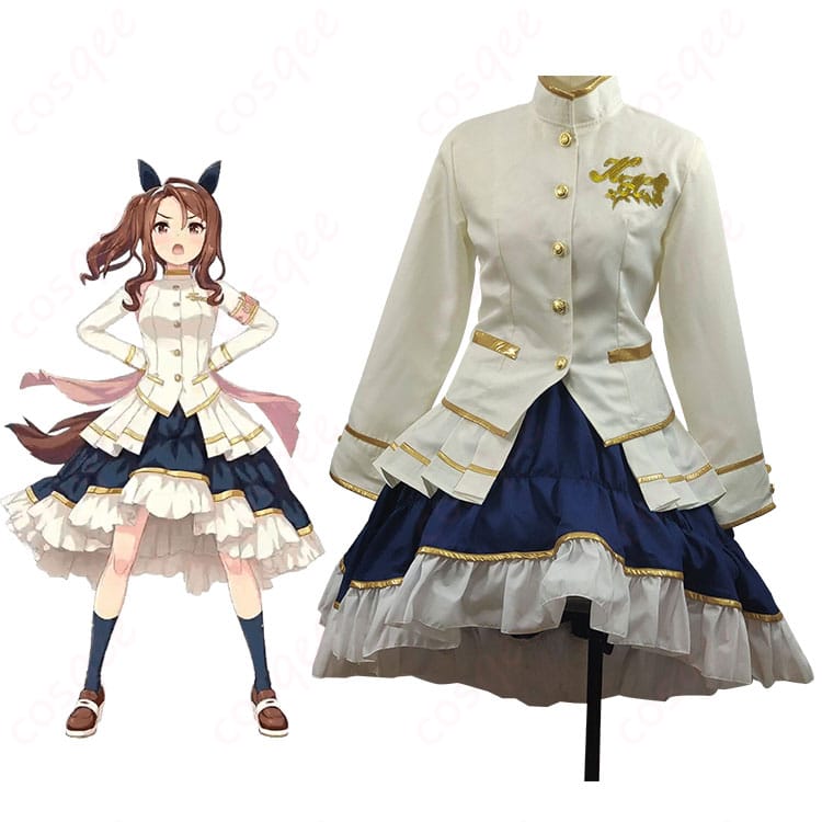 キングヘイロー 勝負服（白く気高き激励の装）を着用した全身イメージ。上品な発色とシルエットの再現が分かる写真