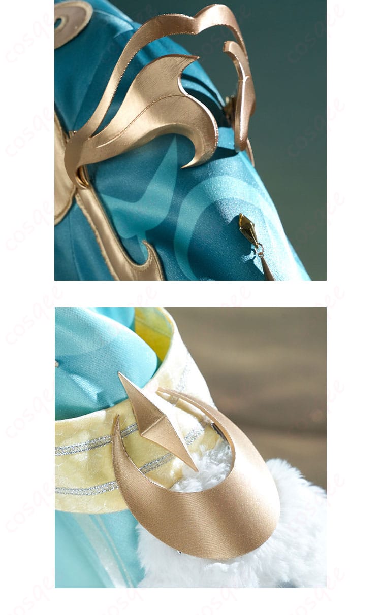 肩と袖口の装飾ディテール。合皮トリムと刺繍風パーツの質感を近接で表示。