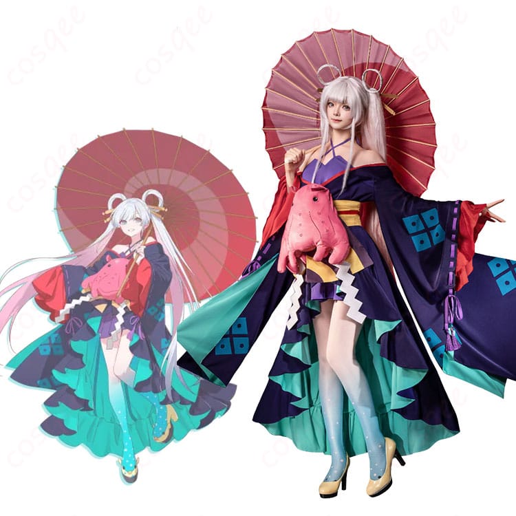 かぐや姫モチーフの和風エレガント衣装を着用した全身イメージ