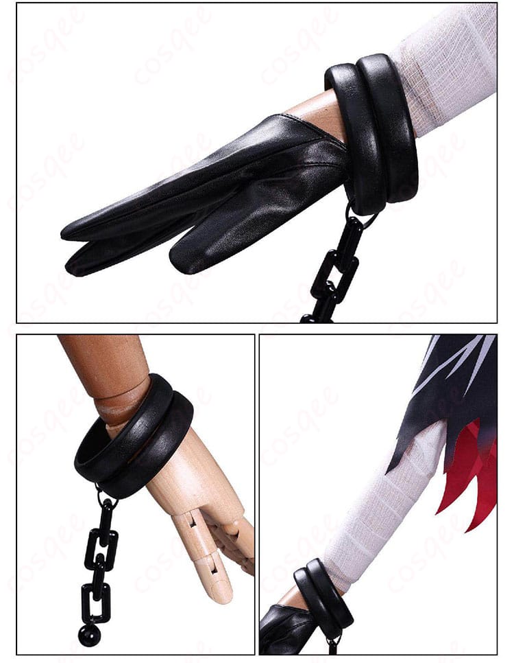 腕飾り・アクセサリーのディテール（手袋との組み合わせ）