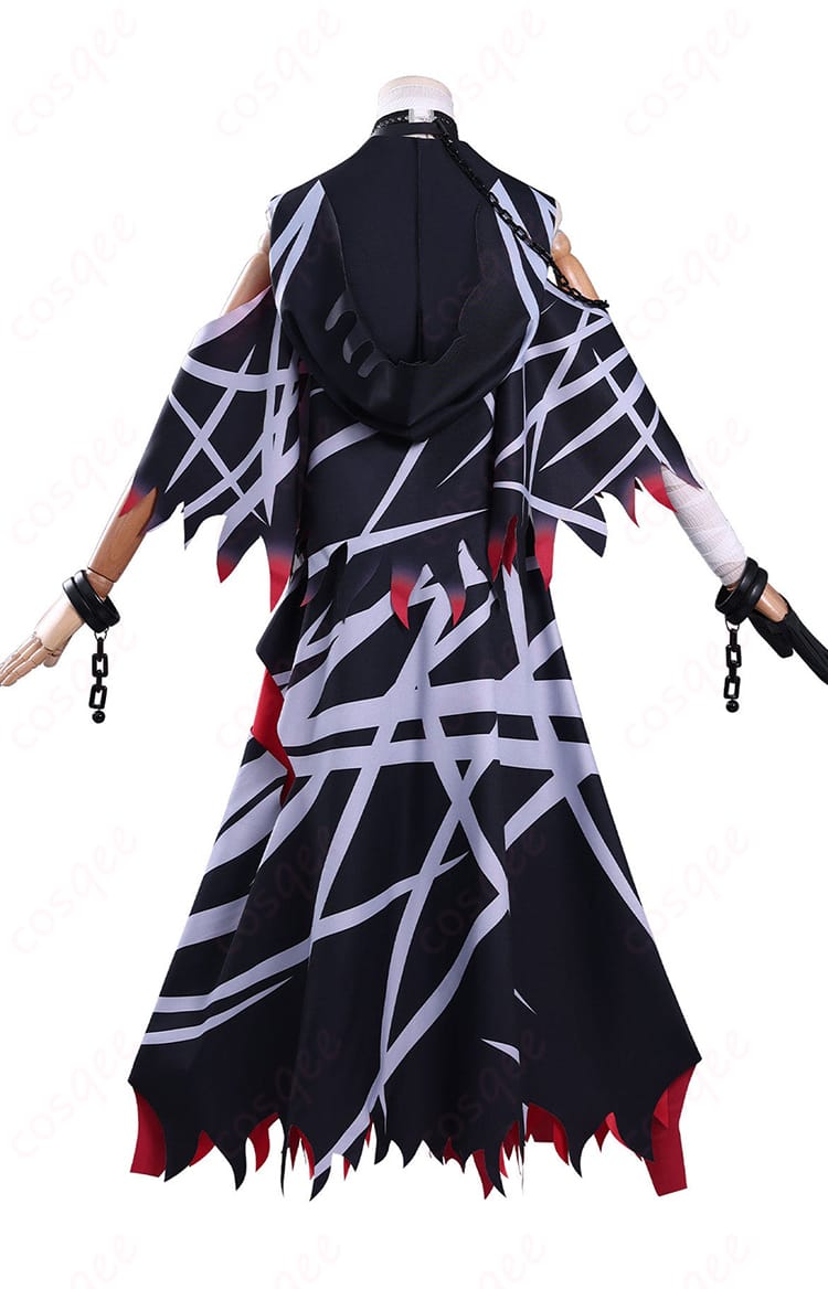 紫藤アリサ コスプレ衣装の背面カットと腰飾りの配置