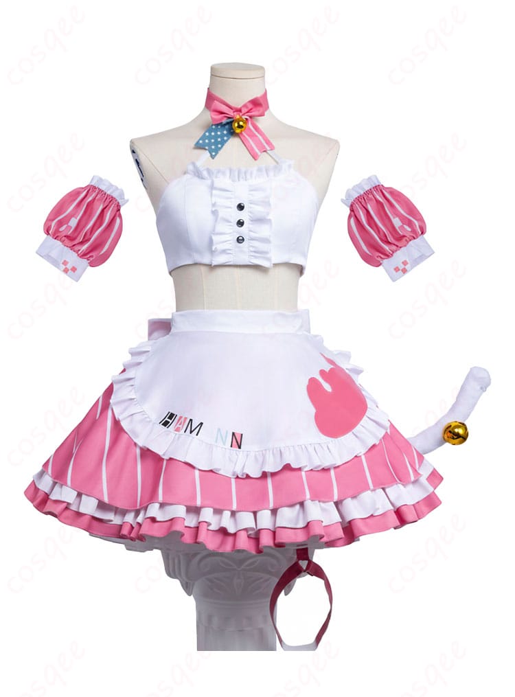 ハムマン『美味しい魔法』メイド服の正面全体。トップスとスカートのバランス、胸元装飾が分かる。