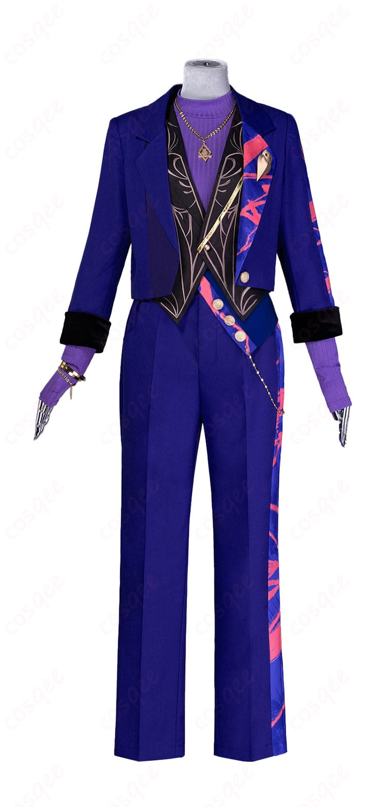 天馬司ライブ衣装のコートとベストの正面全体。シルエットと発色を確認できる正面図。