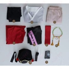 鬼滅の刃 童磨 幼少期コスプレ衣装。軽やかで崩れにくい和装でイベントと撮影に最適 - 5枚目の画像（サムネイル）