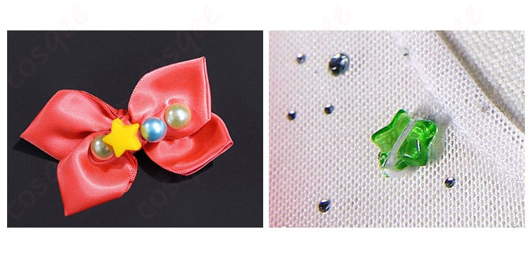 髪飾りを含む付属アクセサリーの細部ディテール