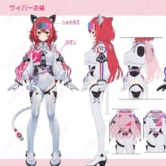 ぶいすぽっ！ 猫汰つな 新衣装サイバー コスプレ｜高再現で軽量、イベント＆撮影に最適 - 1枚目の画像（サムネイル）