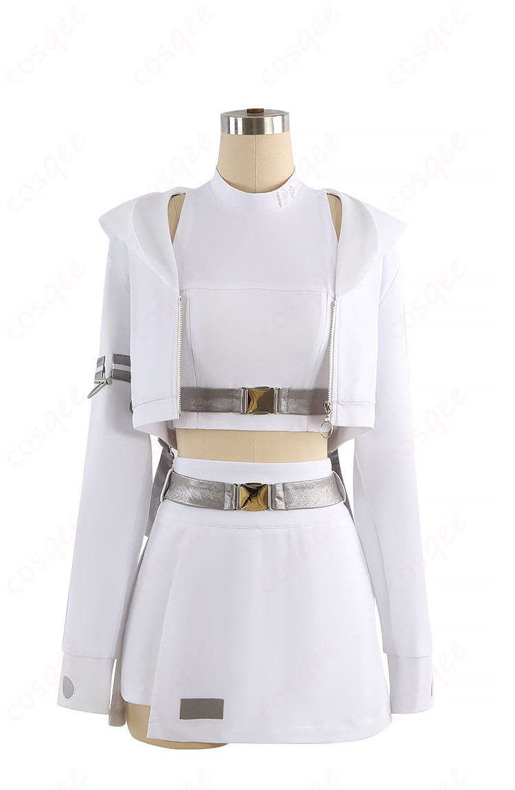 プロセカ アクセラレイト衣装の正面全体。ジャケットとベスト、スカート風ショートパンツのシルエット