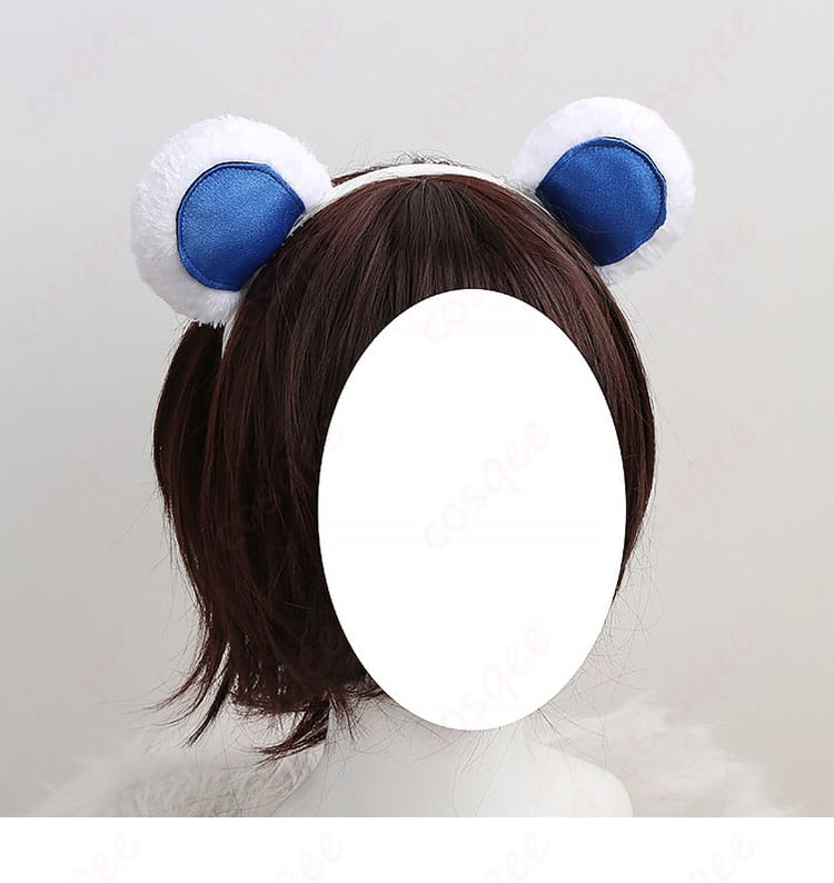 クマクマレスQ衣装 クマ耳カチューシャなど頭飾りのアップ