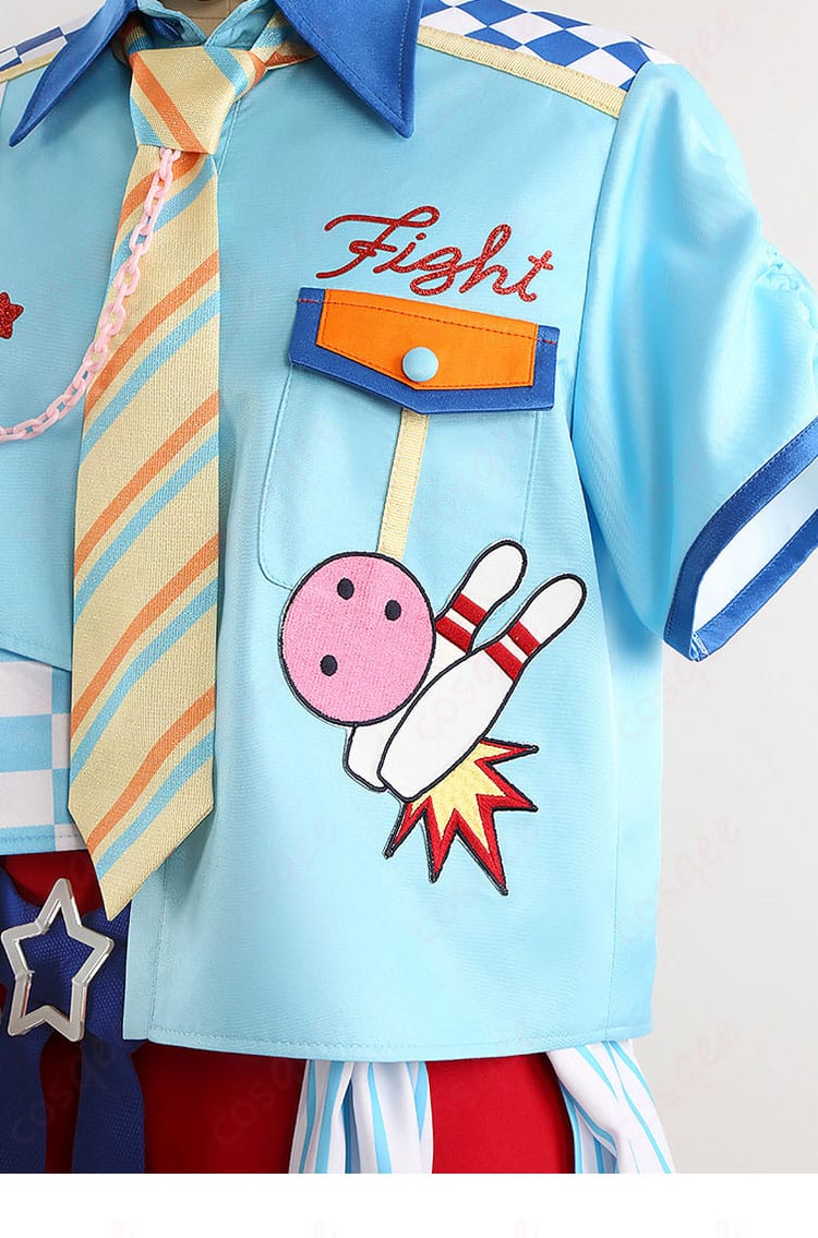 クマクマレスQ衣装 衣襟まわりの装飾とネクタイ・チョーカーのディテール