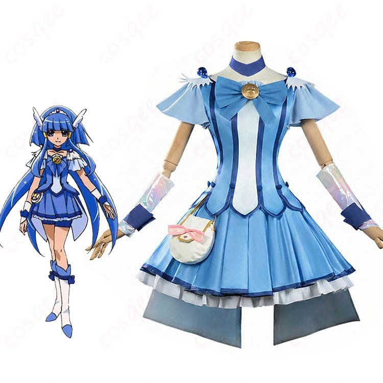 キュアビューティ（青木れいか）戦闘服を着用した全身イメージと衣装の雰囲気