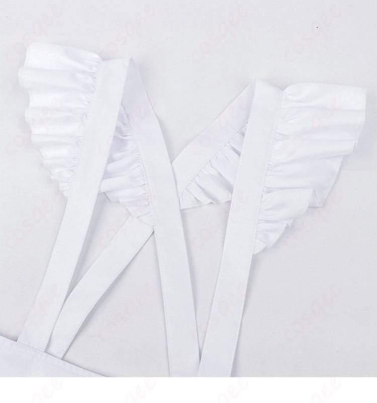 桃乃 メイド衣装のショール装飾ディテール。肩周りのケープ風デザインの質感