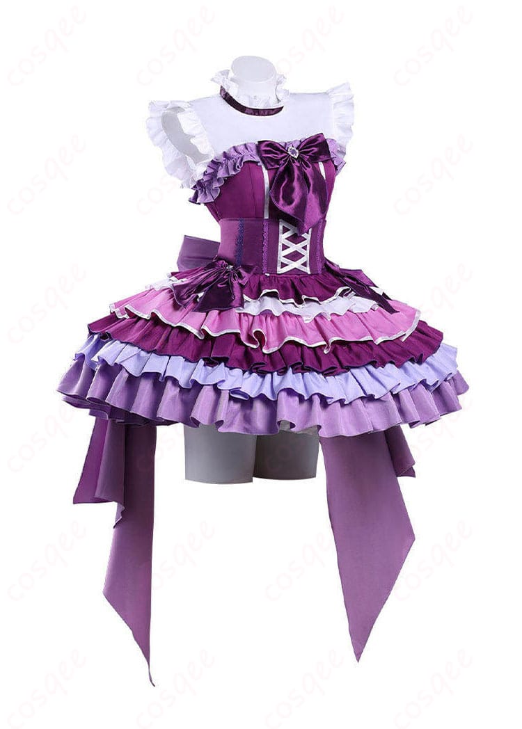 暁美ほむら アイドル衣装の側面シルエットとコルセットライン