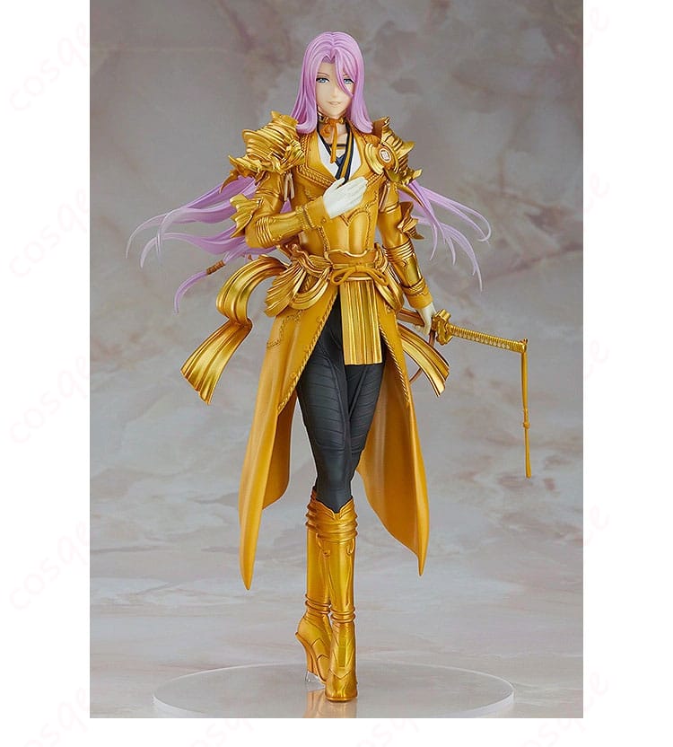 刀剣乱舞ONLINE 蜂須賀虎徹コスプレ衣装のトルソー展示・正面。アーマー調ディテールと上品な質感が際立つディスプレイ