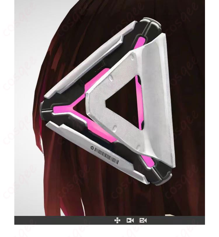 ロボ子さん モデルV3 ヘッドギア装飾ディテール(エンブレム風パーツとライン)