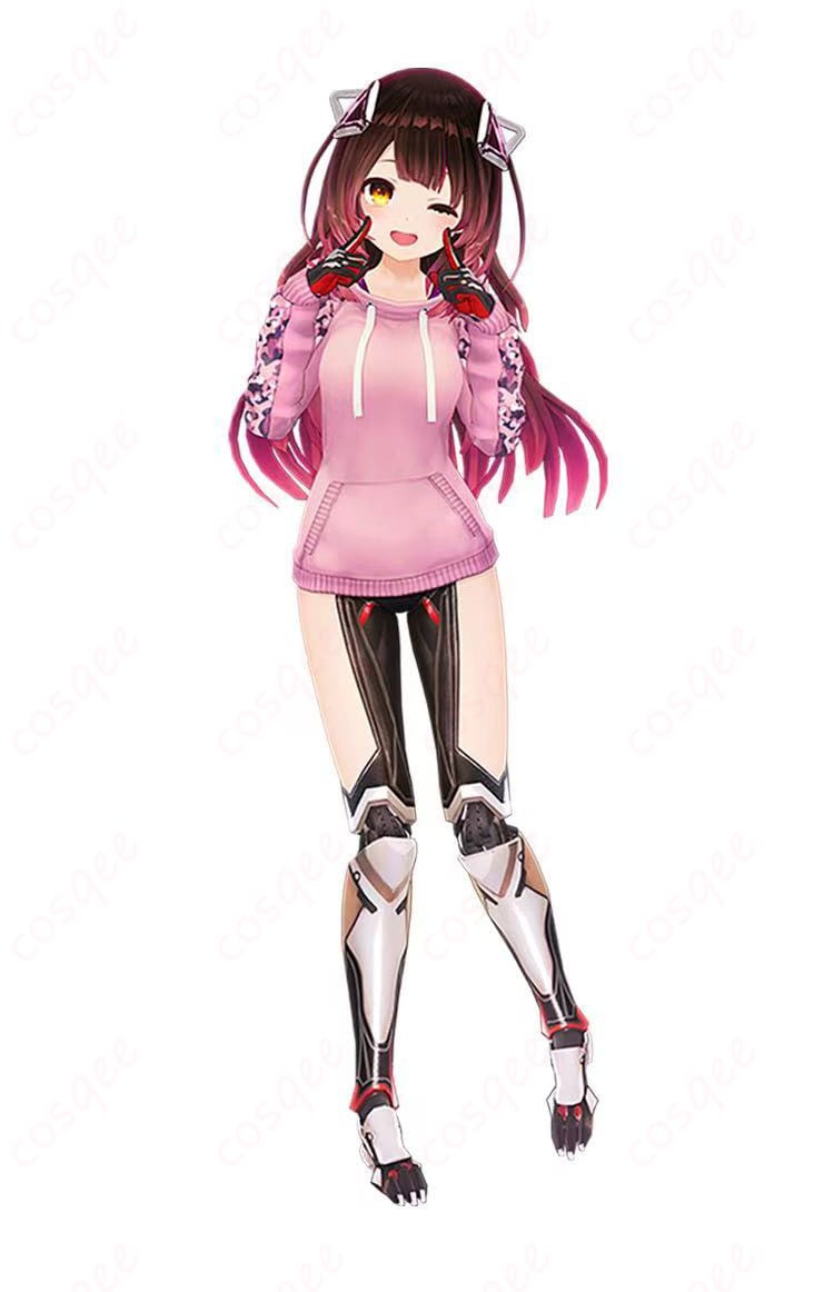 ロボ子さん モデルV3 新メイン衣装の全身着用イメージ(サイバーな配色とシルエット)