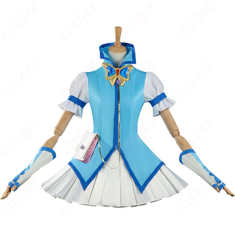 キュアアクア コスプレ衣装の正面全体画像(トップスとスカートのシルエット)