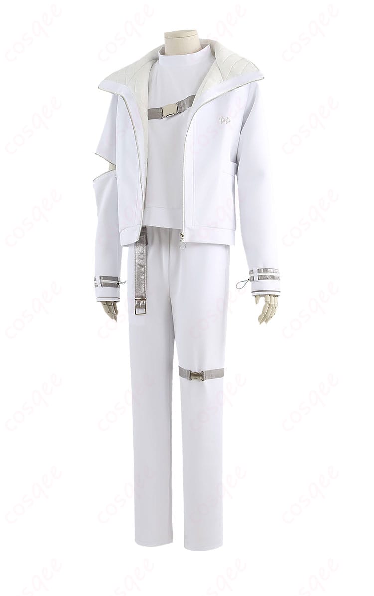 青柳冬弥 コスプレ衣装の左側面。肩から裾までの落ち感とシルエットを表示