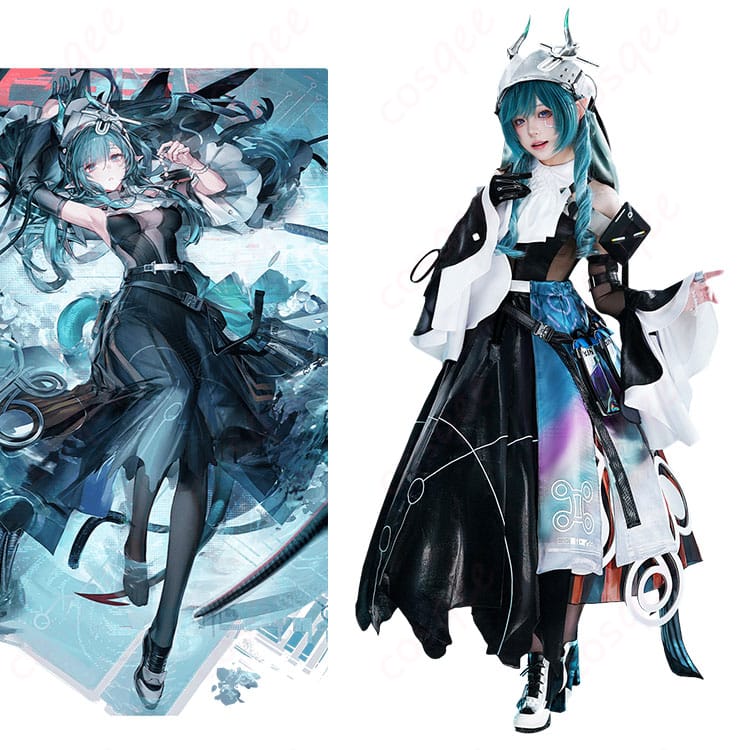 ザイヒのフルコーデ着用イメージ。バンダナとポーチ、尻尾、エルフ耳まで揃えた高再現セットの全身図