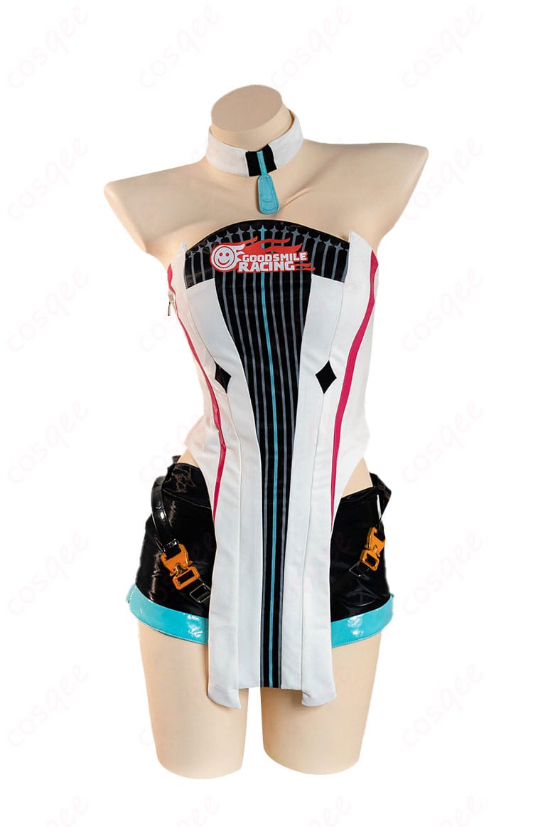 初音ミク レーシングミク2026Ver. トップスとショートパンツの正面全景。高発色とライン取りが分かるフロントビュー。