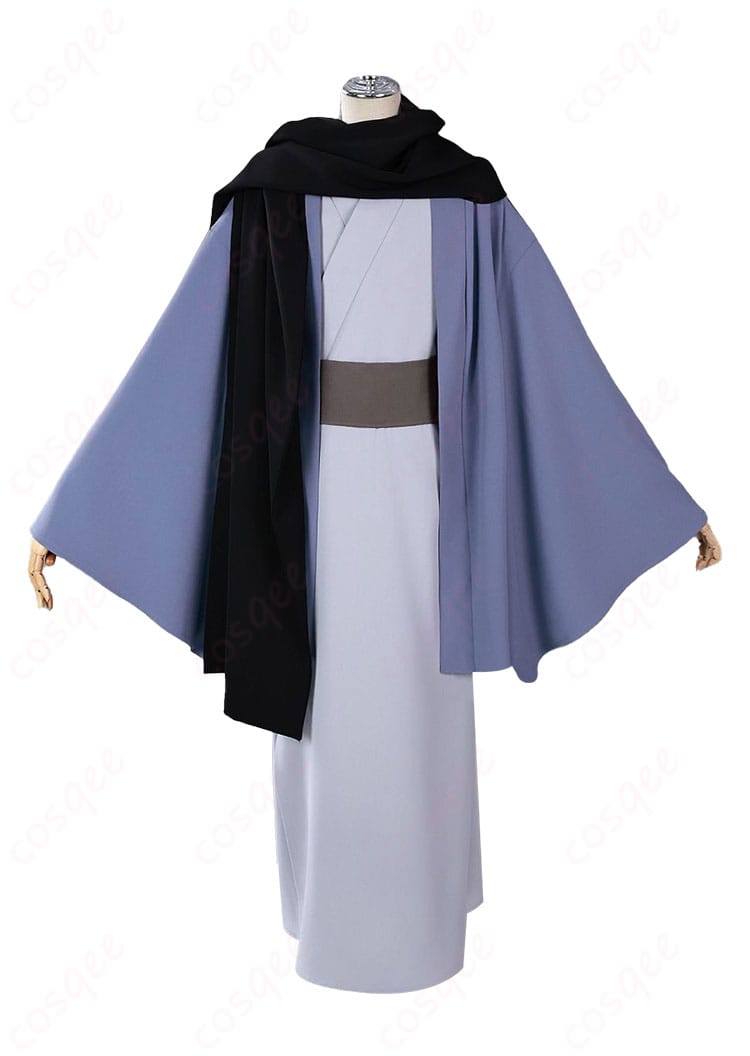 神様はじめました 巴衛 和装コスプレ 豪華版フルセット(着物・羽織・帯・マフラー・靴下・狐耳・尻尾)-4 小物を含む一式