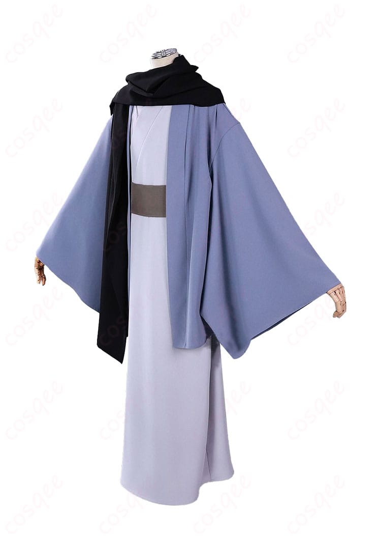 神様はじめました 巴衛 和装コスプレ 豪華版フルセット(着物・羽織・帯・マフラー・靴下・狐耳・尻尾)-5 ディテール確認