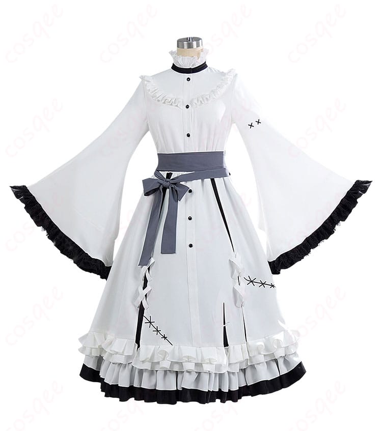 魔法少女にあこがれて 氷上メルル 囚人番号670 シスター衣装の後ろ姿。後部開閉とベールの落ち感、帯の位置を確認できるバックショット