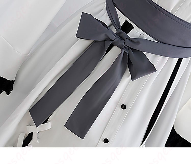 氷上メルル 囚人番号670 シスターコスの靴下コーデ。丈感と脚のラインをきれいに見せるバランスを説明する全身寄り