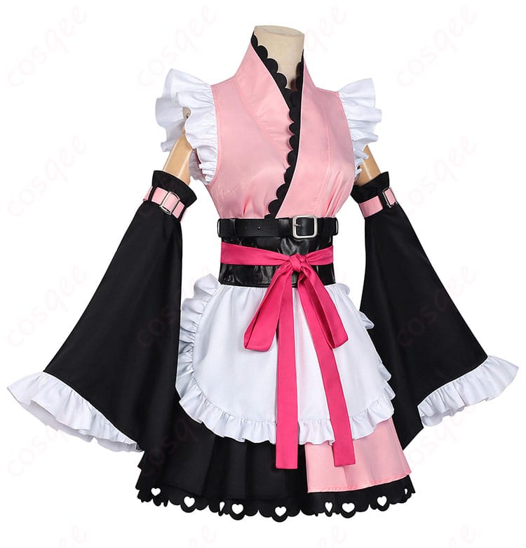 駒沢乃依 コスプレ衣装・帯のディテール拡大(芯材入りで形状保持)