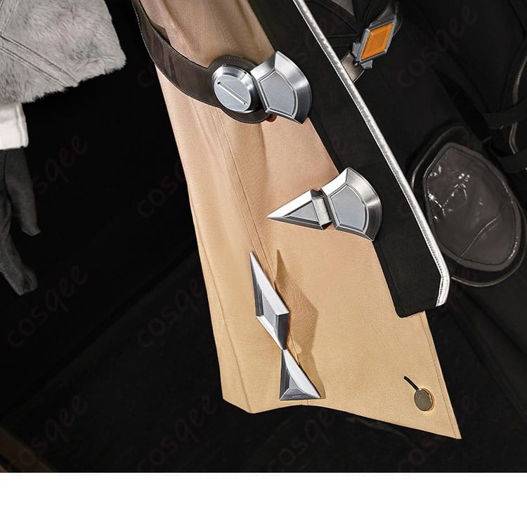 原神 イルーガ コート裾飾りのアップ。ライン取りとコントラスト配色を表現。