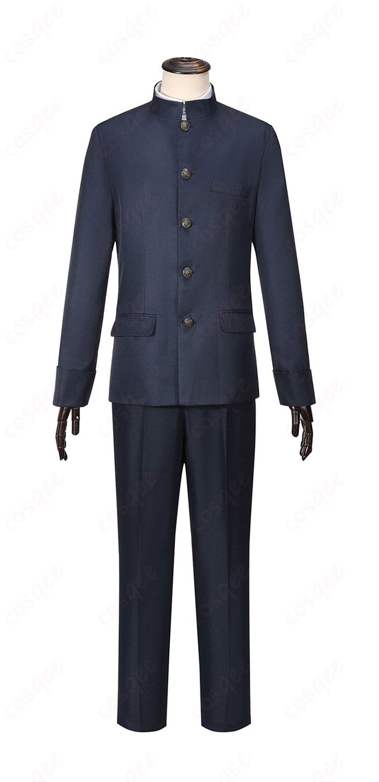 サイレントヒル f 岩井修 コスプレ衣装の正面全体。コート・シャツ・ズボンのバランスとボタン位置が見えるカット