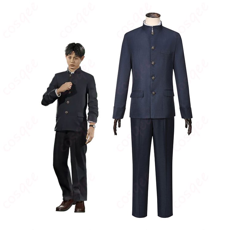 サイレントヒル f 岩井修 コスプレ衣装を着用した人物の全身イメージ。ロングコートとスラックスのクールなシルエットが分かる写真