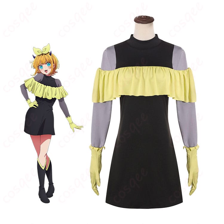 【推しの子】MEMちょ 新生B小町アイドル衣装を着用した全身イメージ写真