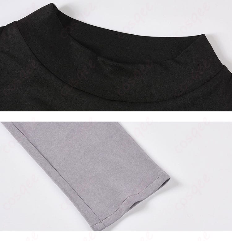 MEMちょ衣装の襟と袖口の縫製・パイピングの詳細