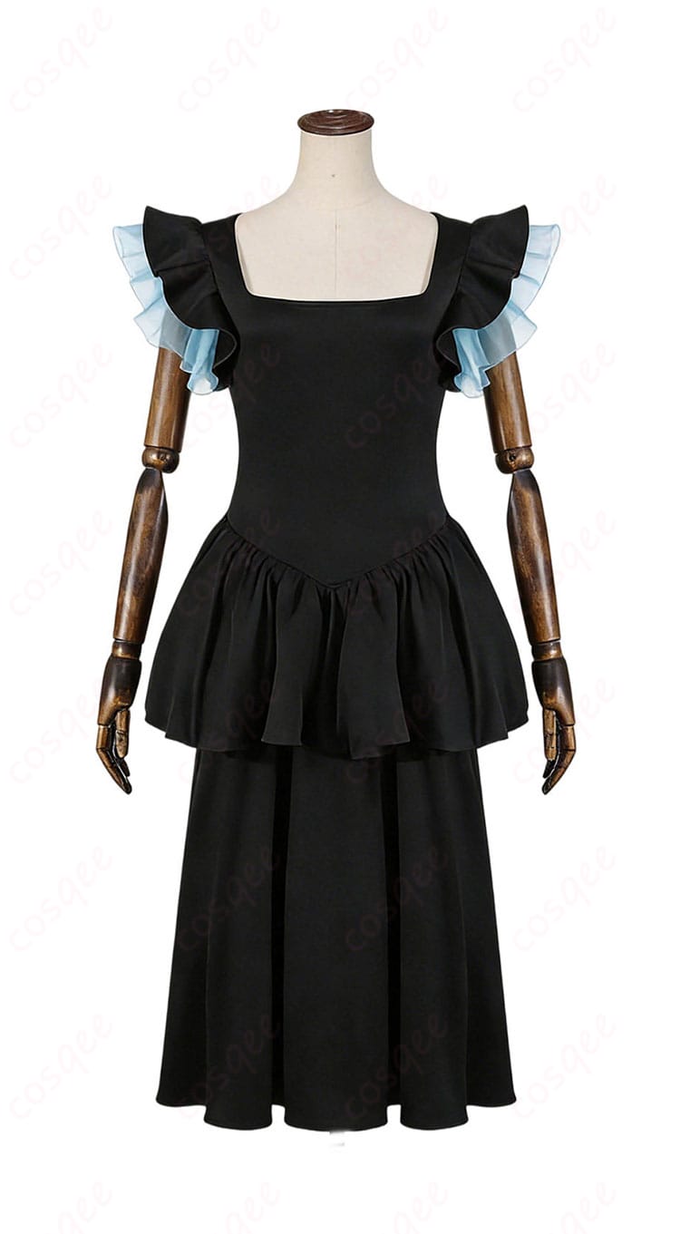 黒川あかね 劇団ララライ衣装の正面全体。ハリ感のあるスカートと落ち着いた色味を確認できる商品画像