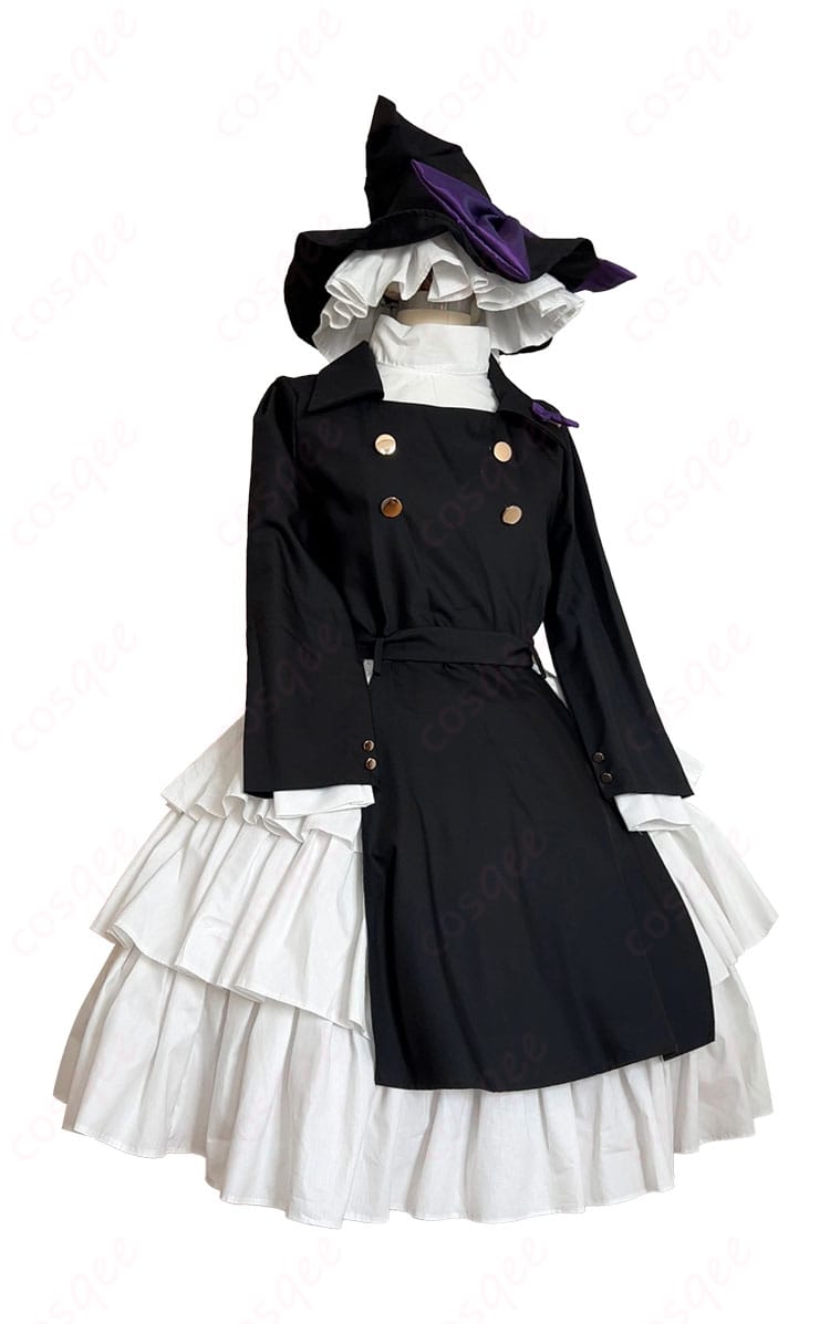 東方Project 霧雨魔理沙 二次創作アレンジ衣装のディテール。質感が映える素材と安定した留め仕様で、撮影時も形が崩れにくい。