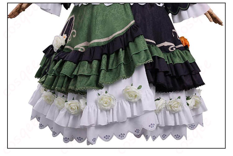 遠野ハンナ衣装 スカートのレース装飾ディテール