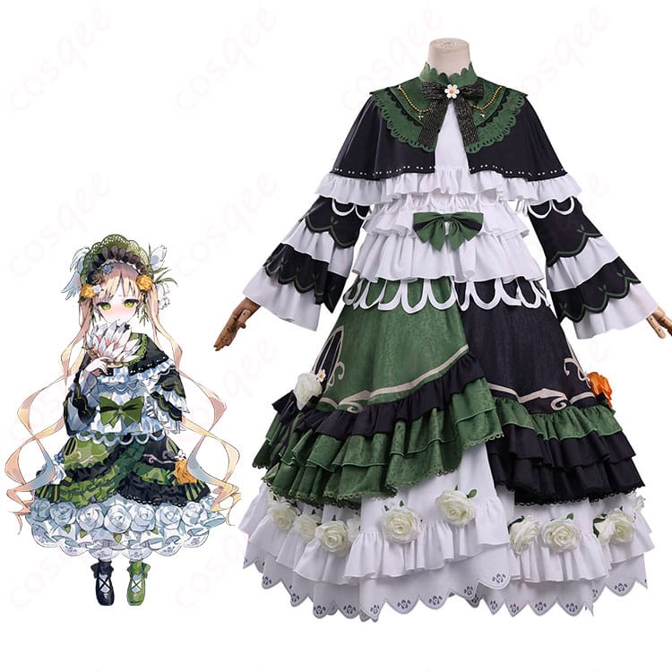 遠野ハンナのフルセット着用イメージ(ワンピース・帽子・リボン・花飾り)