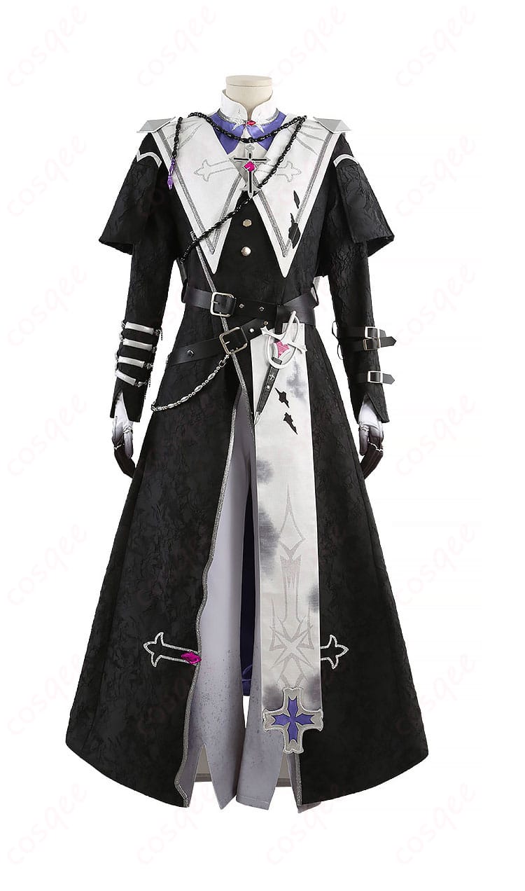 宵の交霊会 コスチュームの正面全体。上着（ワンピース風）と軍装シルエットのディテール