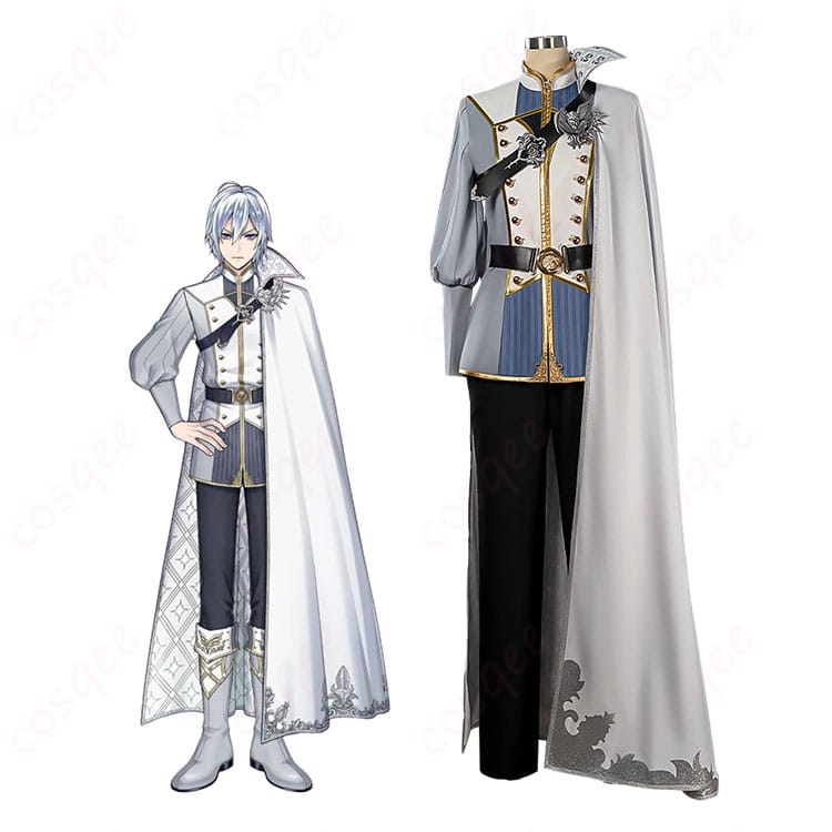 シルバー 夜明けの甲冑フルセット着用イメージ(上着・マント・飾りの全体像)